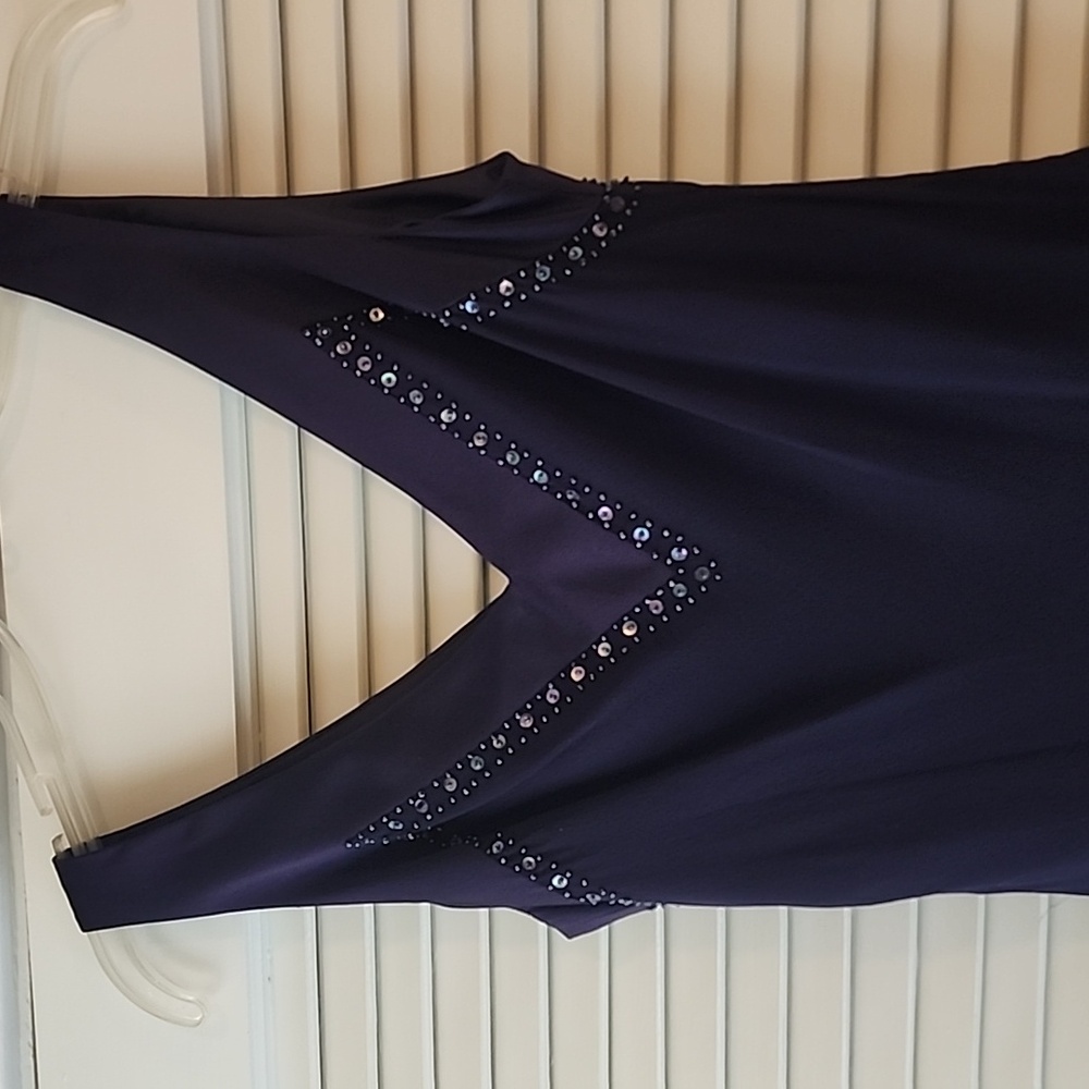 VGUC - Nine West Silk Dress in Navy Blue in Size 4